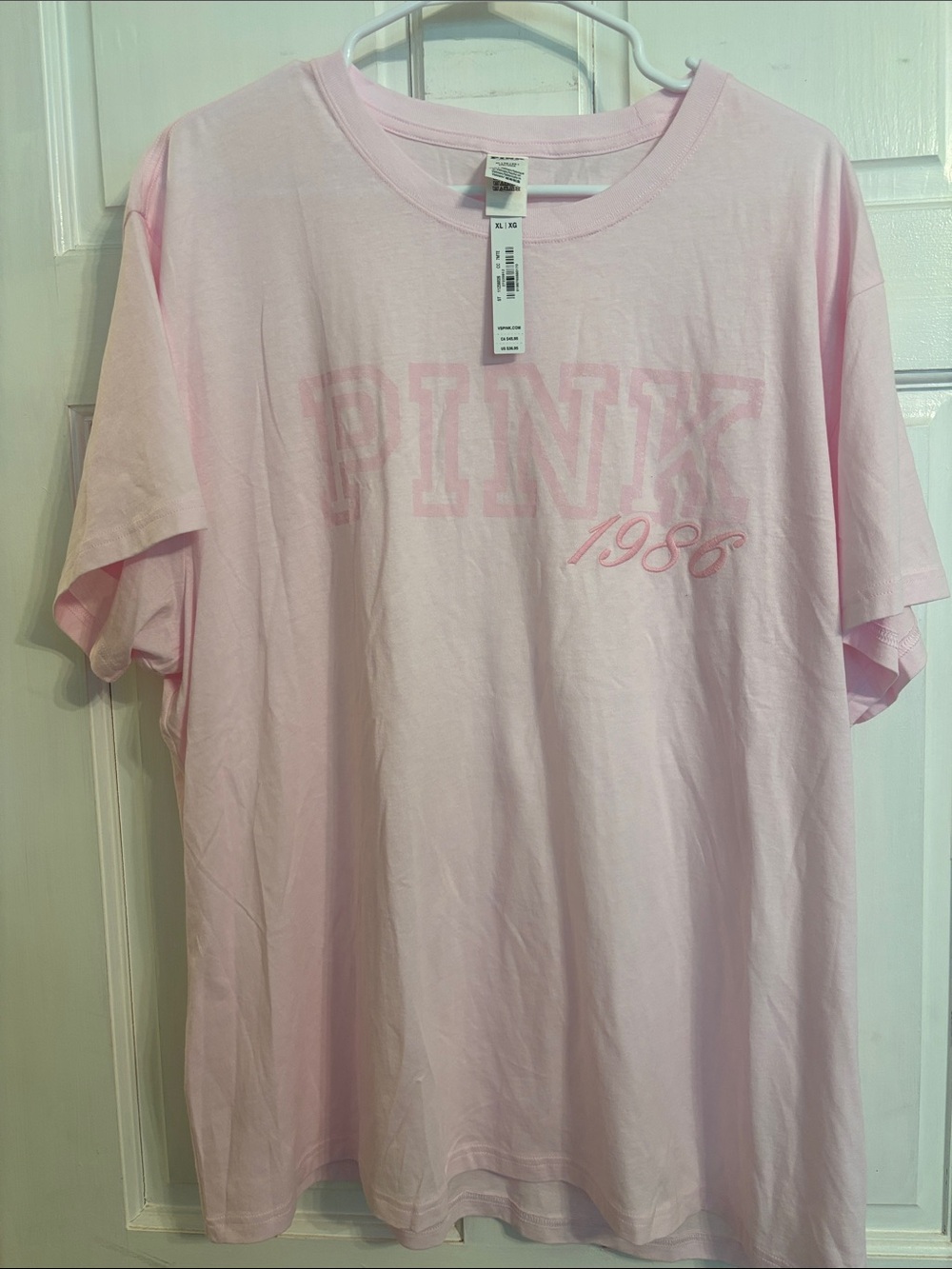 PINK Victoria's Secret Light Pink Logo Tee